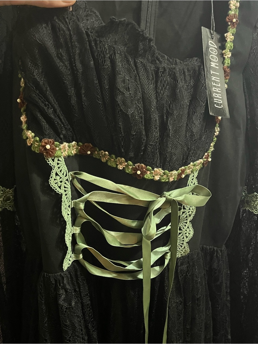 DollsKill Current Mood MYTHS N' LEGENDS MINI DRESS - BLACK LACE, size L (BNWT) - Picture 5 of 10